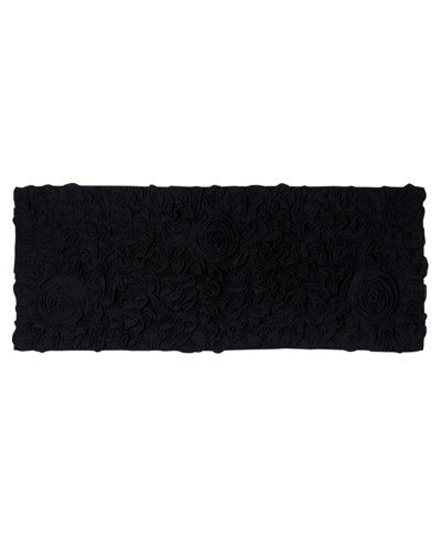 Home Weavers Bell Flower Runner Bath Rug 21" X 54" In Black