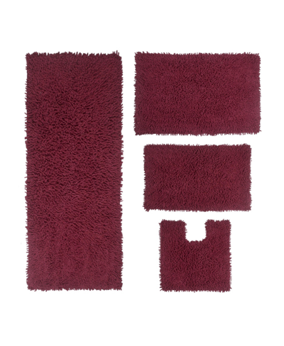 Home Weavers Fantasia 4-pc. Bath Rug Set In Red