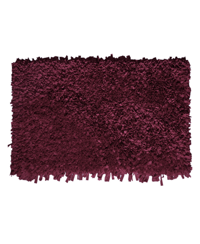 Home Weavers Bella Premium Jersey Shaggy Area Rug, 42" X 66" In Burgundy