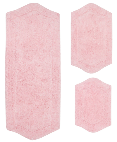 Home Weavers Waterford 3-pc. Bath Rug Set In Pink