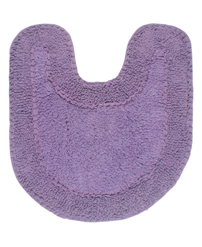 Home Weavers Double Ruffle Bath Rug, 20" X 20" In Purple