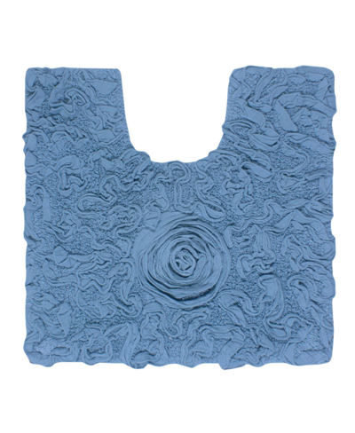 Home Weavers Bell Flower Bath Rug, 20" X 20" In Sky Blue