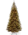 NATIONAL TREE COMPANY 7.5 ASPEN SPRUCE HINGED CHRISTMAS TREE WITH 450 CLEAR LIGHTS