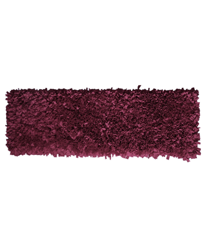 Home Weavers Bella Premium Runner Jersey Shaggy, 24" X 72" In Burgundy