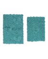 Home Weavers Bell Flower 2-pc. Bath Rug Set In Turquoise