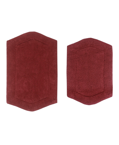 Home Weavers Waterford Bath Rug Set, 2 Piece Bedding In Red