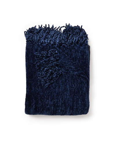Dormify Chenille Tassel Throw Blanket, 50" X 60", Ultra-cute Styles To Personalize Your Room In Chenille Navy Blue