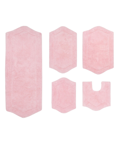 Home Weavers Waterford Bath Rug Set, 5 Piece Bedding In Pink