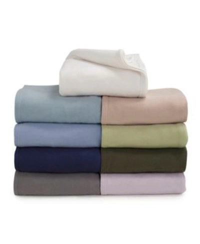 Martex Supersoft Fleece Blankets Bedding In Smoked Pearl