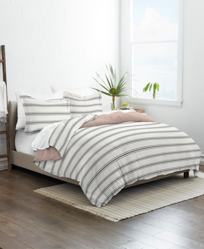 Ienjoy Home Utra Soft Reversible 3-pc. Duvet Cover Set, Queen In Rose