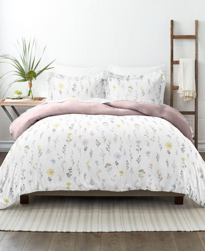 Ienjoy Home Ultra Soft Reversible 2-pc. Duvet Cover Set, Twin/twin Xl In Pink