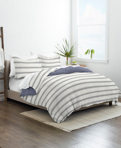 Ienjoy Home Home Collection Premium Ultra Soft 3 Piece Reversible Duvet Cover Set, Queen Bedding In Navy
