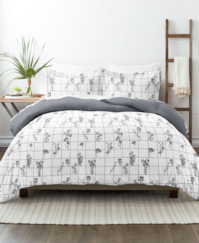 Ienjoy Home Home Collection Premium Ultra Soft 2 Piece Duvet Cover Set, Twin/twin Extra Long Bedding In Gray Romantic Damask