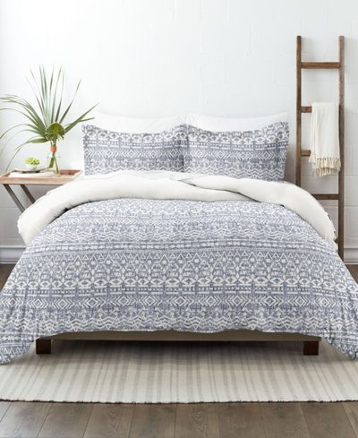 Ienjoy Home Home Collection Premium Ultra Soft 2 Piece Duvet Cover Set, Twin/twin Extra Long Bedding In Navy Modern Rustic