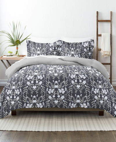 Ienjoy Home Ultra Soft Reversible 2-pc. Duvet Cover Set, Twin/twin Xl In Black