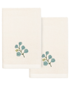 Linum Home Turkish Cotton Botanica Embellished 2-pc. Fingertip Towel Set In Beige