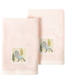 Linum Home Turkish Cotton Belinda Embellished 2-pc. Fingertip Towel Set In Blush