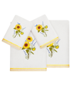 Linum Home Textiles Turkish Cotton Girasol Embellished Towel Set, 4 Piece In Silver