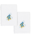 LINUM HOME TEXTILES TURKISH COTTON PENELOPE EMBELLISHED WASHCLOTH SET, 2 PIECE