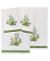 Linum Home Turkish Cotton Botanica Embellished 4-pc. Bath Towel Set In Silver