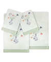 Linum Home Textiles Turkish Cotton Stella Embellished Towel Set, 4 Piece In Aqua