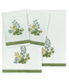 Linum Home Turkish Cotton Botanica Embellished 4-pc. Bath Towel Set In Aqua