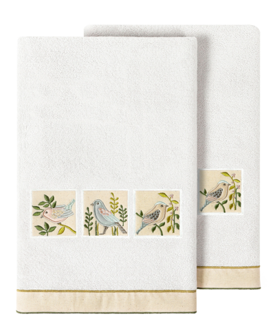 LINUM HOME TURKISH COTTON BELINDA EMBELLISHED 2-PC. BATH TOWEL SET