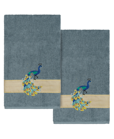 LINUM HOME TURKISH COTTON PENELOPE EMBELLISHED 2-PC. BATH TOWEL SET