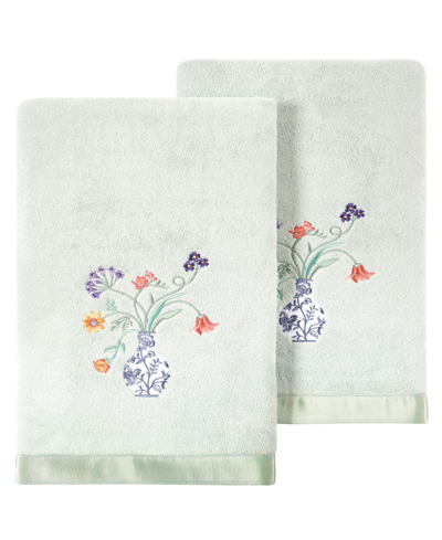 LINUM HOME TURKISH COTTON STELLA EMBELLISHED 2-PC. BATH TOWEL SET