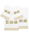 Linum Home Turkish Cotton Belinda Embellished 4-pc. Bath Towel Set In White