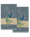 Linum Home Turkish Cotton Penelope Embellished 2-pc. Bath Towel Set In Teal
