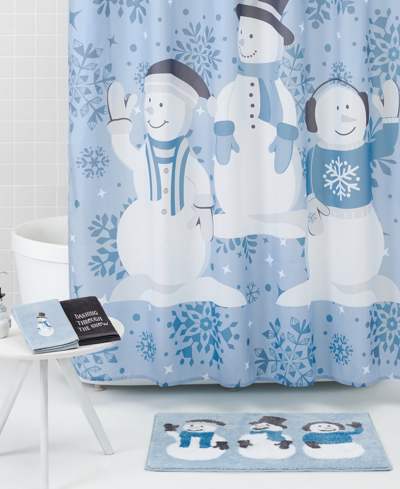 Home For The Holidays Singing Snowman Christmas Bathroom Accessory 17 Piece Set Bedding In Red