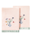 Linum Home Turkish Cotton Stella Embellished 2-pc. Bath Towel Set In Blush