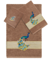 LINUM HOME TEXTILES TURKISH COTTON PENELOPE EMBELLISHED TOWEL SET, 3 PIECE