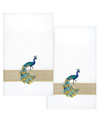 Linum Home Turkish Cotton Penelope Embellished 2-pc. Bath Towel Set In White