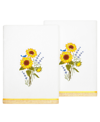 LINUM HOME TEXTILES TURKISH COTTON GIRASOL EMBELLISHED BATH TOWEL SET, 2 PIECE