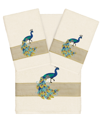 Linum Home Turkish Cotton Penelope Embellished 3-pc. Bath Towel Set In Cream