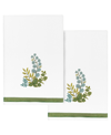 Linum Home Turkish Cotton Botanica Embellished 2-pc. Bath Towel Set In White