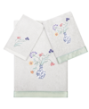 Linum Home Textiles Turkish Cotton Stella Embellished Towel Set, 3 Piece In Silver