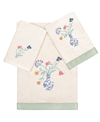 Linum Home Textiles Turkish Cotton Stella Embellished Towel Set, 3 Piece In Beige