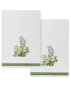 Linum Home Turkish Cotton Botanica Embellished 2-pc. Bath Towel Set In Silver