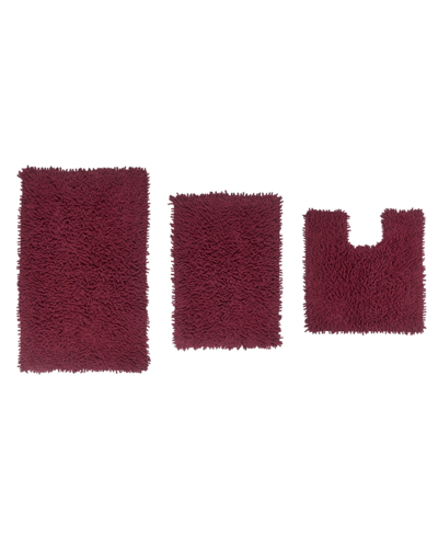 Home Weavers Fantasia 3-pc. Bath Rug Set In Red