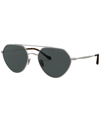 Giorgio Armani Ar6111 Irregular-frame Metal Sunglasses In Matte Gunmetal