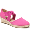 Lifestride Kascade Wedge Espadrille Sandal In Raspberry Pink Canvas