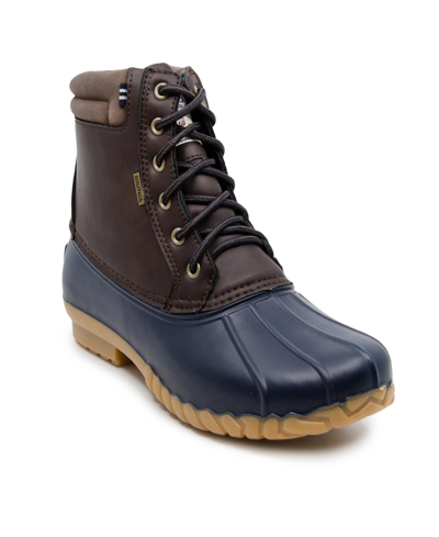 Nautica Men's Channing Cold Weather Wide Boots Men's Shoes In Brown/navy
