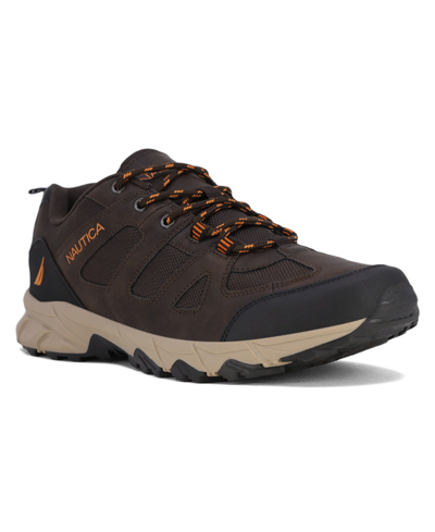 Nautica Clovis Hiking Shoe In Brown/orange