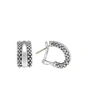 Lagos Caviar Hoop Earrings In Sterling Silver
