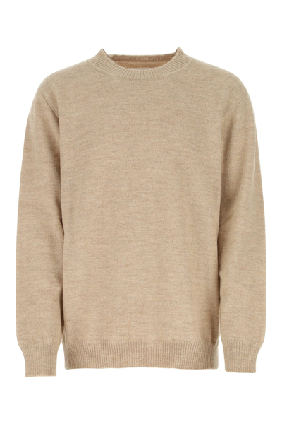 Maison Margiela Mélange Cashmere And Wool-blend Sweater In Beige