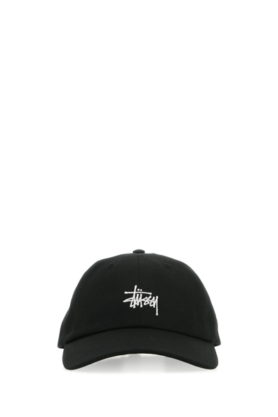 Stussy Black Hat With Logo