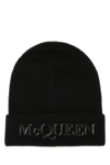 Alexander Mcqueen Embroidered-logo Ribbed Beanie